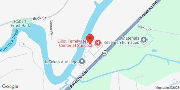 Map showing location at 50 Pinewood Rd, P.O. Box 9001, Allenstown, NH, 03275, US