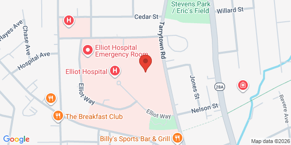 Map showing location at 190 Tarrytown Road, Manchester, NH, 03103, US