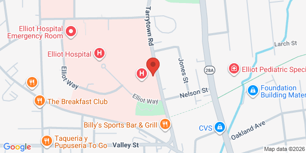 Map showing location at 140 Tarrytown Road, Manchester, NH, 03103, US