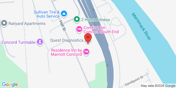 Map showing location at 81 Hall Street, Suite 101, Concord, NH, 03301, US