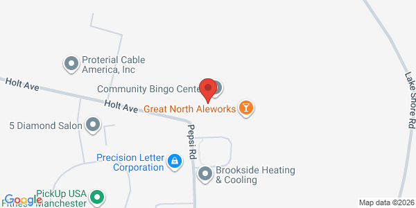 Map showing location at 1050 Holt Avenue, Manchester, NH, 03103, US