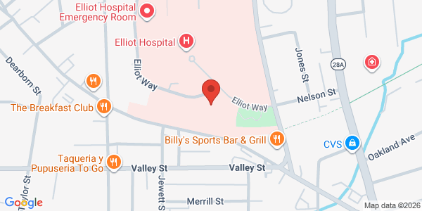 Map showing location at 4 Elliot Way, First Floor, Manchester, NH, 03103, US