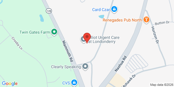 Map showing location at 40 Buttrick Road, Londonderry, NH, 03053, US